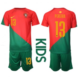 Portugal Danilo Pereira #13 Hemmaställ Barn VM 2022 Kortärmad (+ Korta byxor)